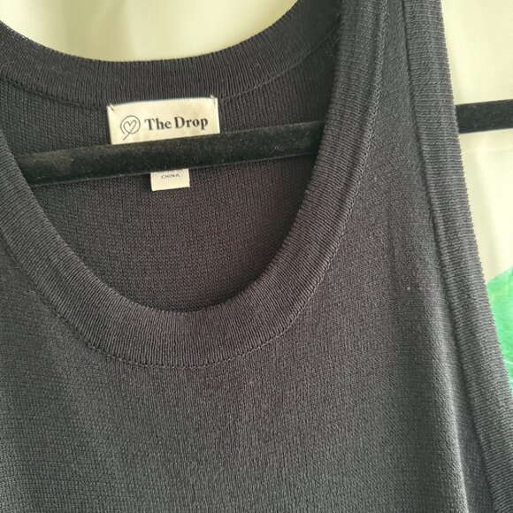 The Drop Women's Gabriela High Neck Cut-in A-line Side-Slit Maxi Sweater Dress - Picture 3 of 6